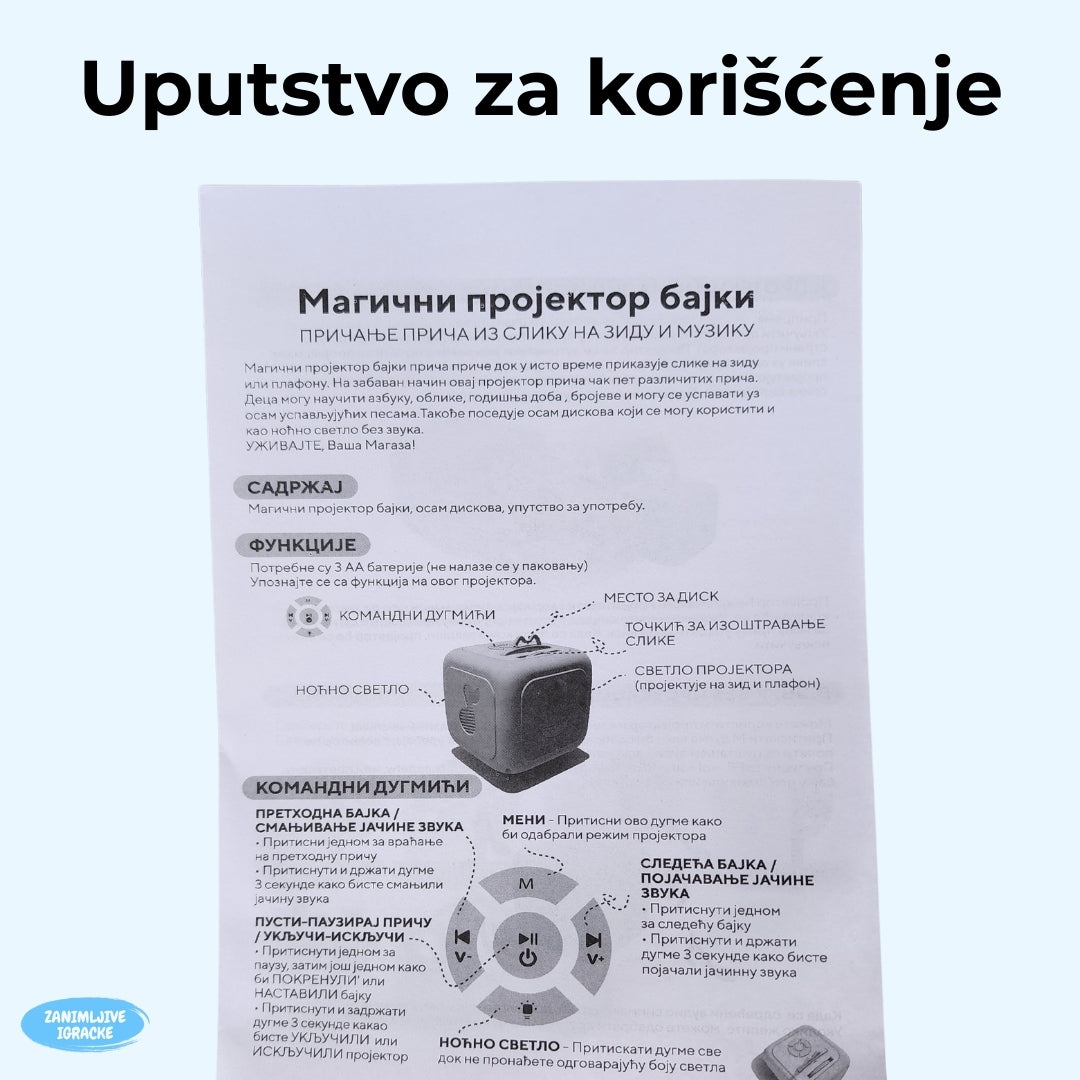 Magični projektor sa bajkama i pjesmicama