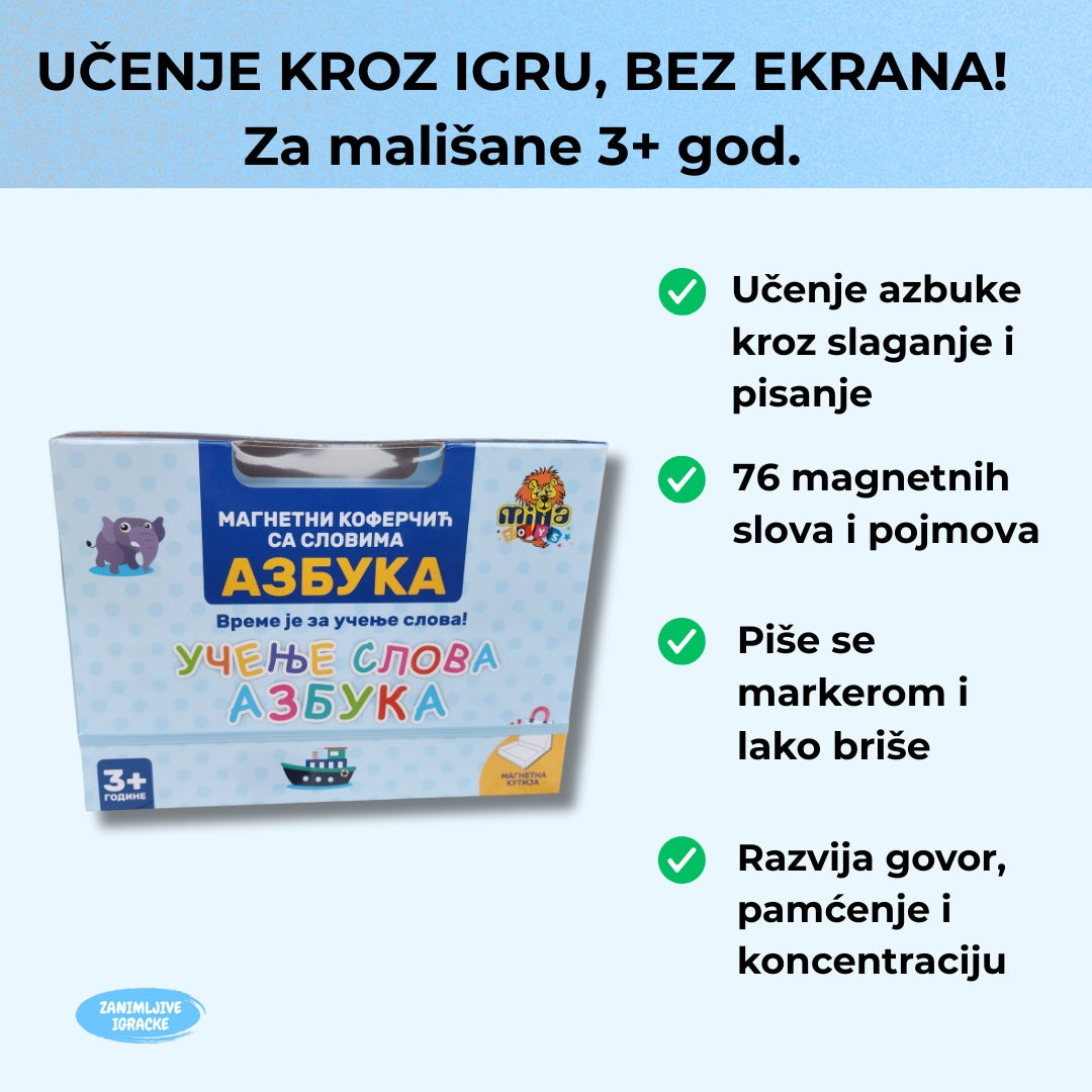 Magnetni Koferčić sa Slovima - Azbuka