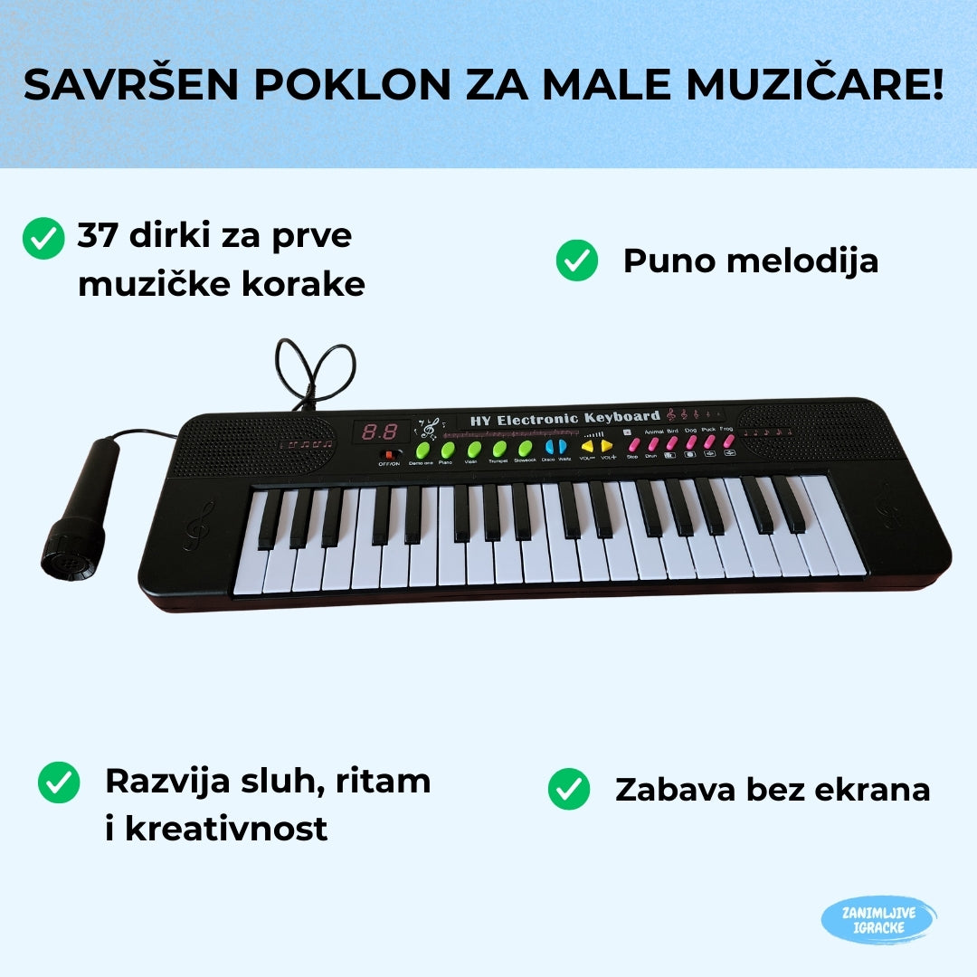 Veliki klavir sa mikrofonom