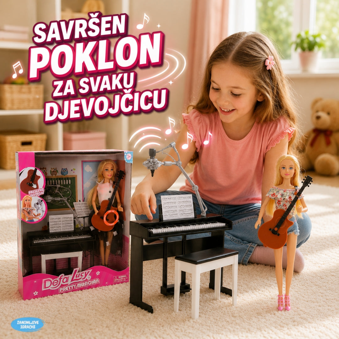 Muzička lutka sa gitarom i klavirom